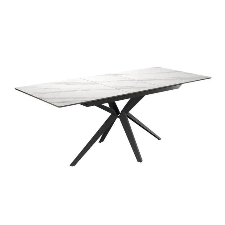 Vitello 160 - 200cm White Ceramic Pull - out Extending Dining Table #NJ Home Interiors#