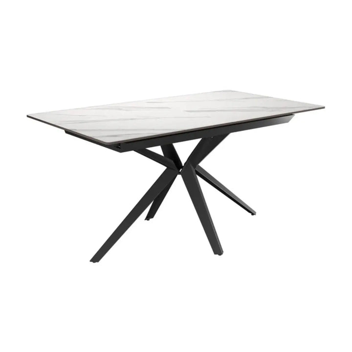 Vitello 160 - 200cm White Ceramic Pull - out Extending Dining Table #NJ Home Interiors#