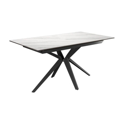 Vitello 160 - 200cm White Ceramic Pull - out Extending Dining Table #NJ Home Interiors#