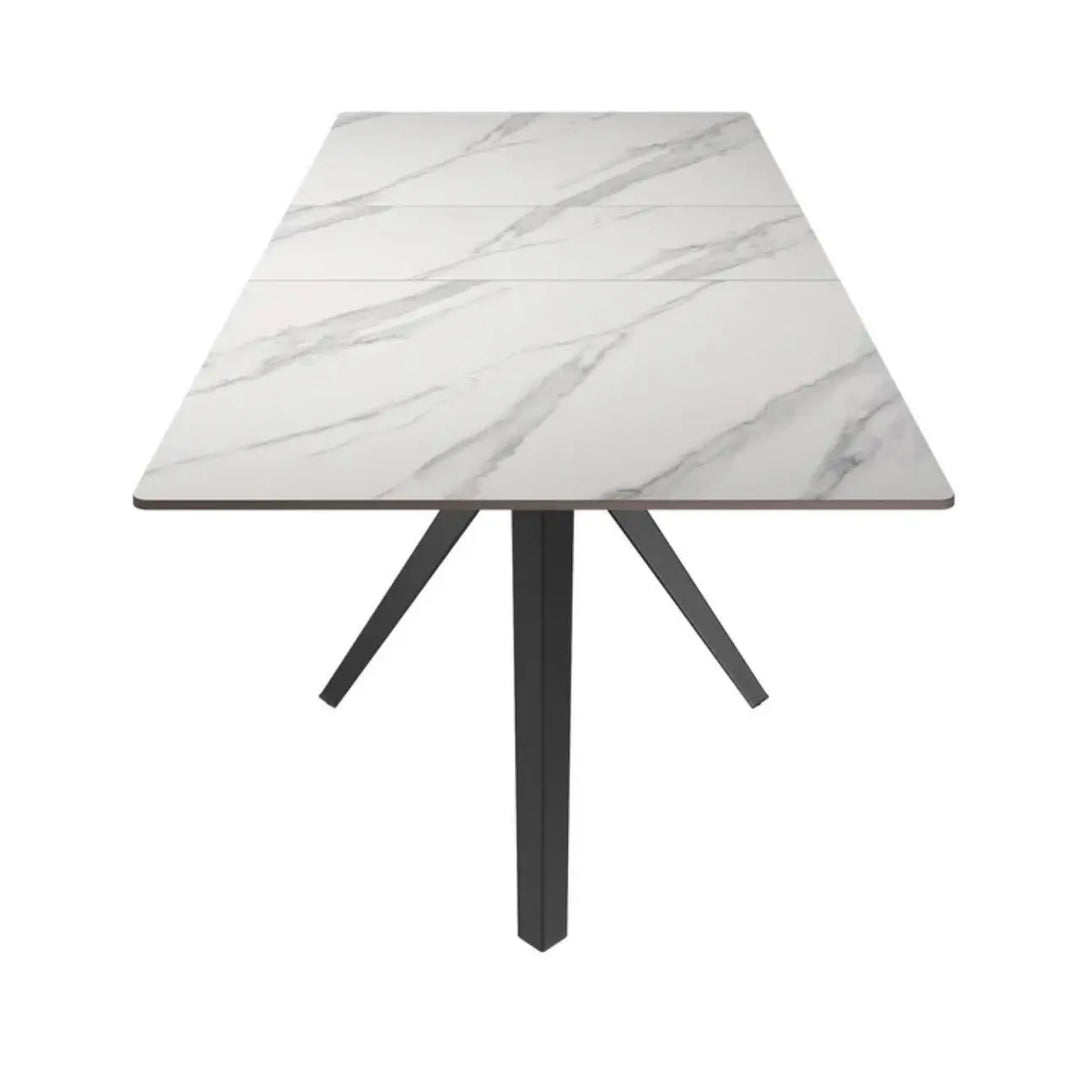 Vitello 160 - 200cm White Ceramic Pull - out Extending Dining Table #NJ Home Interiors#