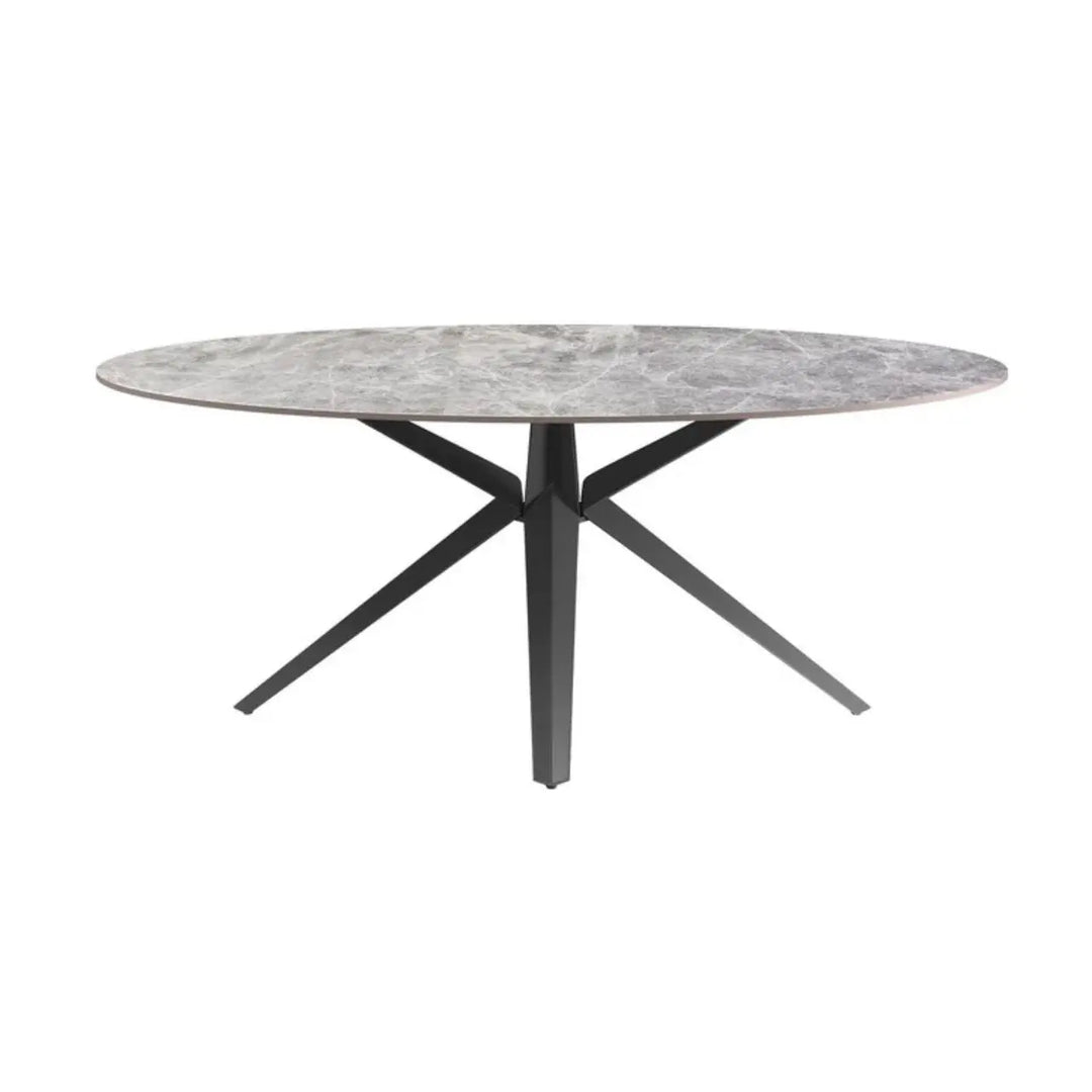 Vitello 180cm Oval Grey Ceramic Dining Table #NJ Home Interiors#