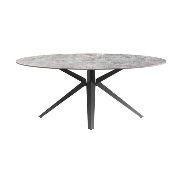 Vitello 180cm Oval Grey Ceramic Dining Table #NJ Home Interiors#