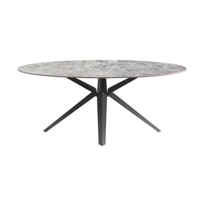 Vitello 180cm Oval Grey Ceramic Dining Table #NJ Home Interiors#