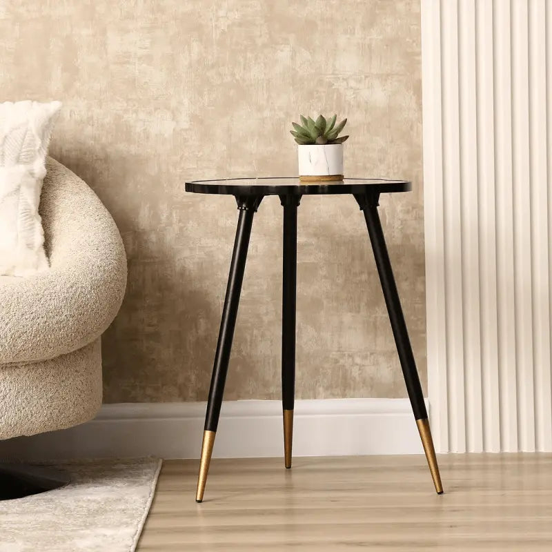 White and Grey End Table #NJ Home Interiors#