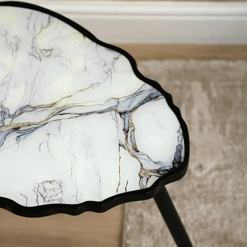 White and Grey End Table #NJ Home Interiors#