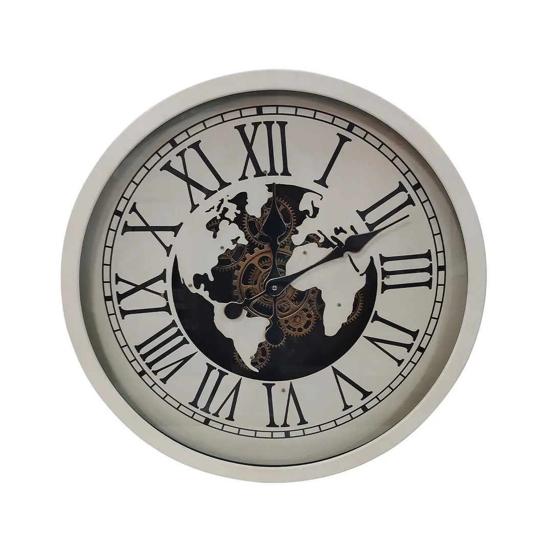 White Gears 58cm Wall Clock #NJ Home Interiors#