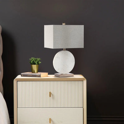 White Marble Table Lamp #NJ Home Interiors#
