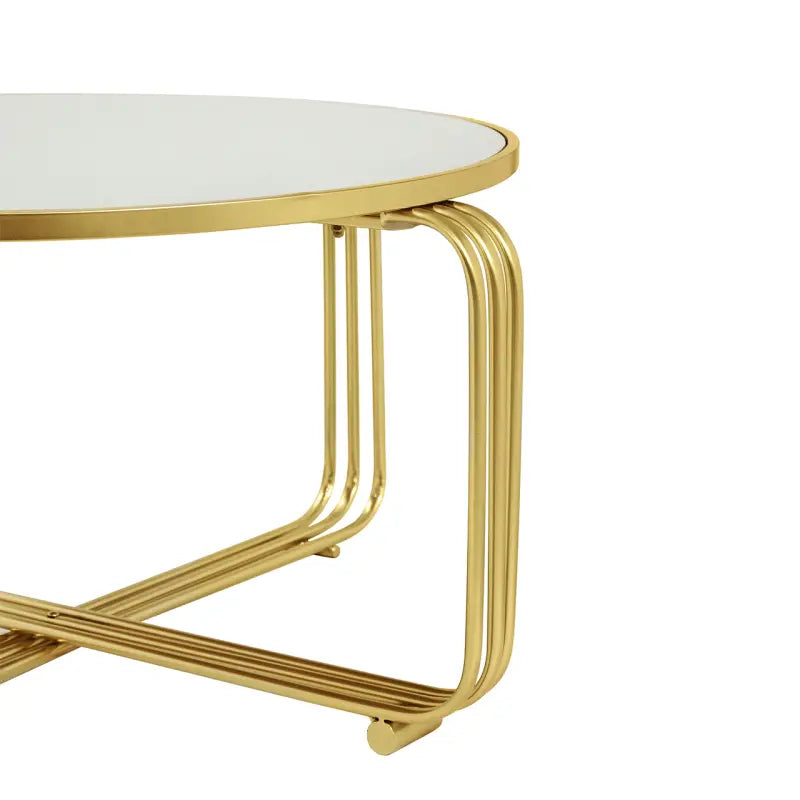Yuan Gold Metal with Mirror Top Coffee Table #NJ Home Interiors#