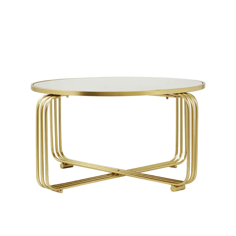 Yuan Gold Metal with Mirror Top Coffee Table #NJ Home Interiors#