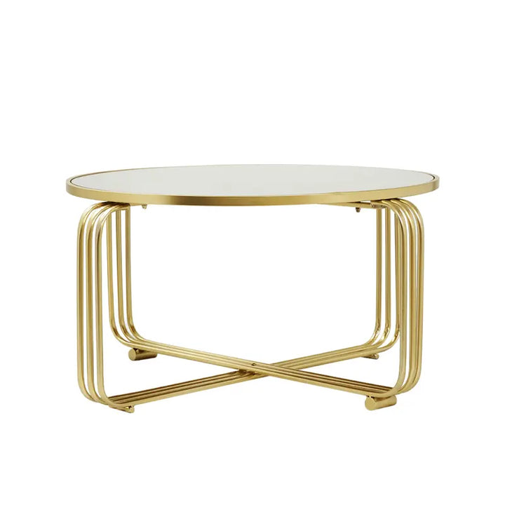 Yuan Gold Metal with Mirror Top Coffee Table #NJ Home Interiors#