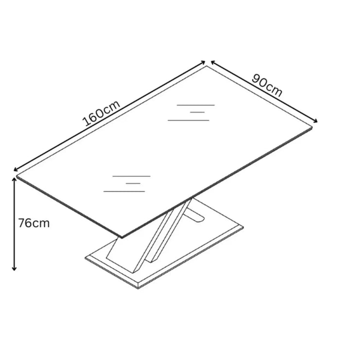 Zane 160cm Grey Walnut Dining Table #NJ Home Interiors#