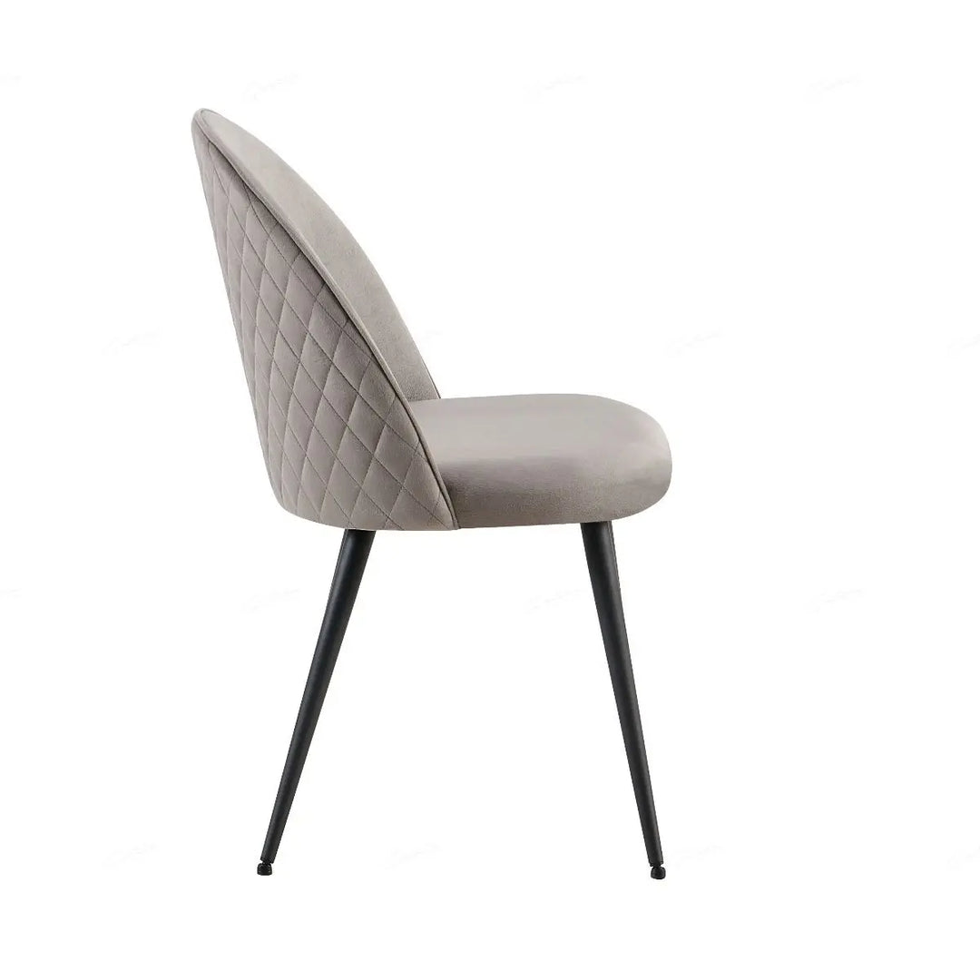 Zina Grey Velvet Dining Chair – Modern Luxury Accent Seating Giatalia