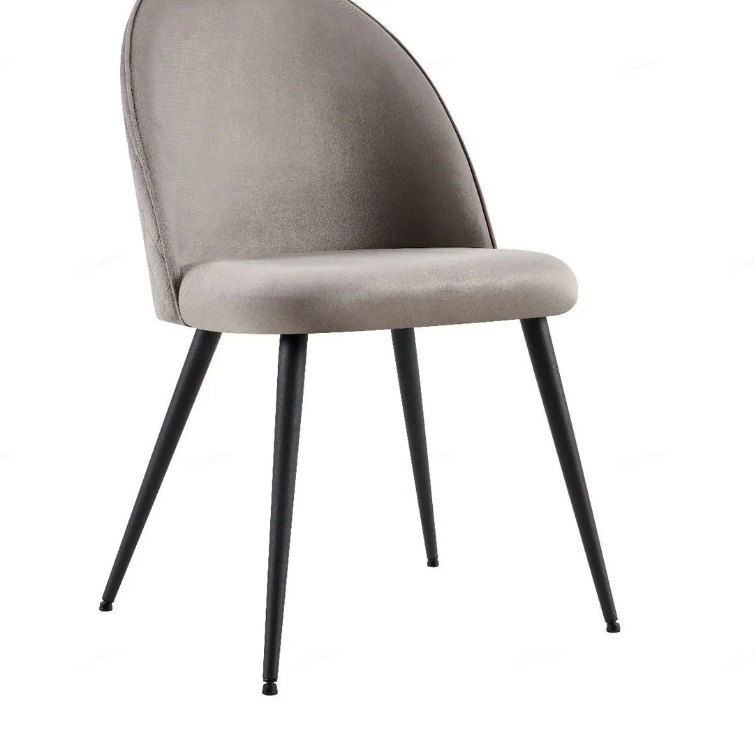 Zina Grey Velvet Dining Chair – Modern Luxury Accent Seating Giatalia
