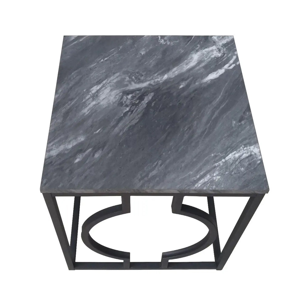 Alora Black Metal End Table - LUX-HOM