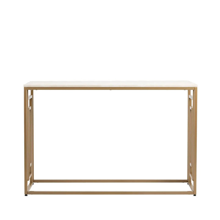 Devon Cream and Gold Console Table - LUX-HOM