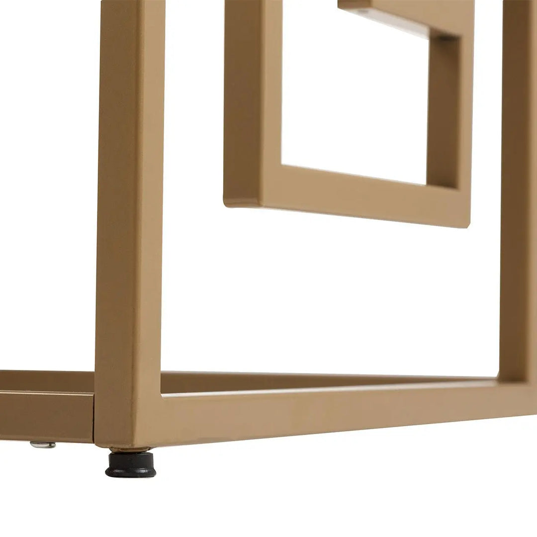 Devon Cream and Gold Console Table - LUX-HOM