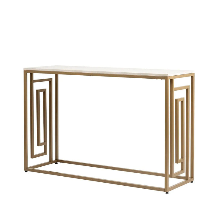 Devon Cream and Gold Console Table - LUX-HOM