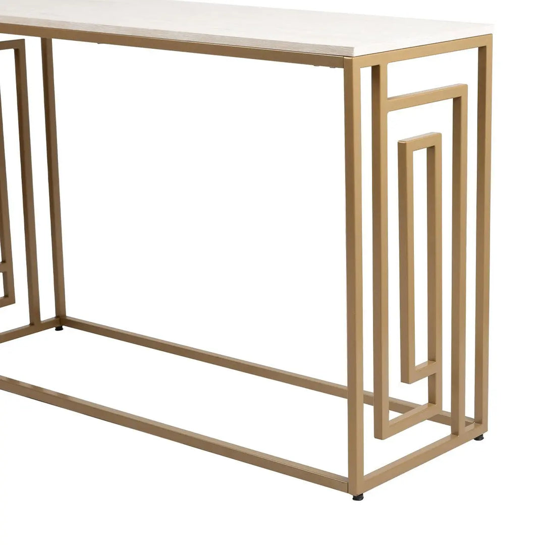 Devon Cream and Gold Console Table - LUX-HOM