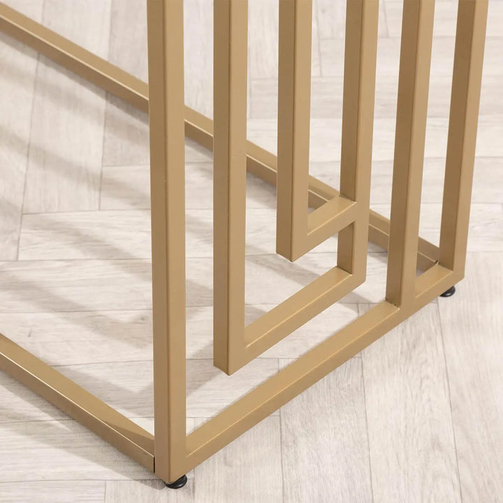 Devon Cream and Gold Console Table - LUX-HOM