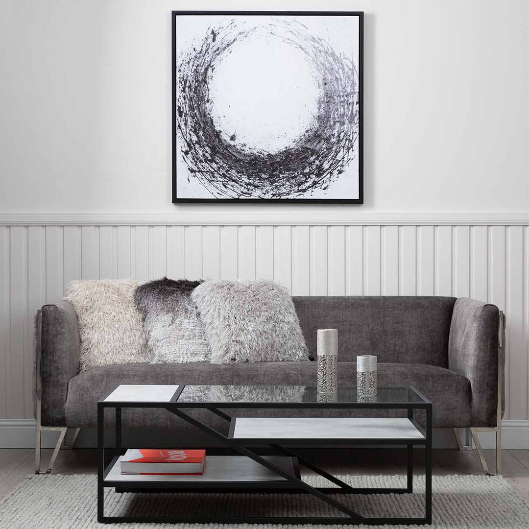 Ibarra Black and Grey Coffee Table - LUX-HOM