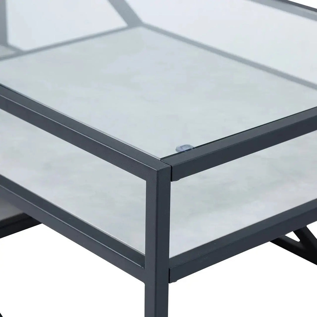 Ibarra Black and Grey Coffee Table - LUX-HOM