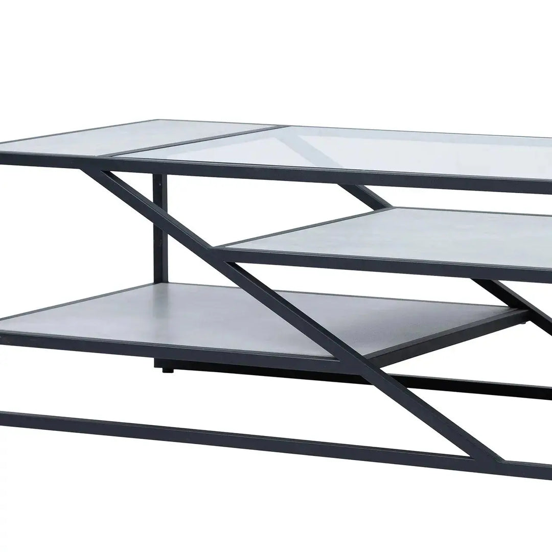 Ibarra Black and Grey Coffee Table - LUX-HOM