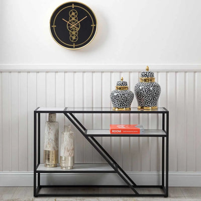 Ibarra Black and Grey Console Table - LUX-HOM