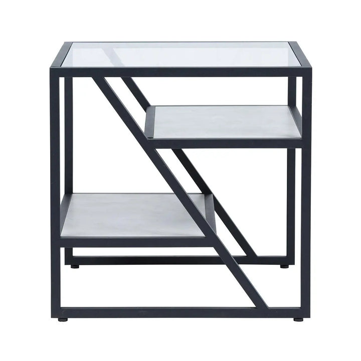 Ibarra Black and Grey End Table - LUX-HOM
