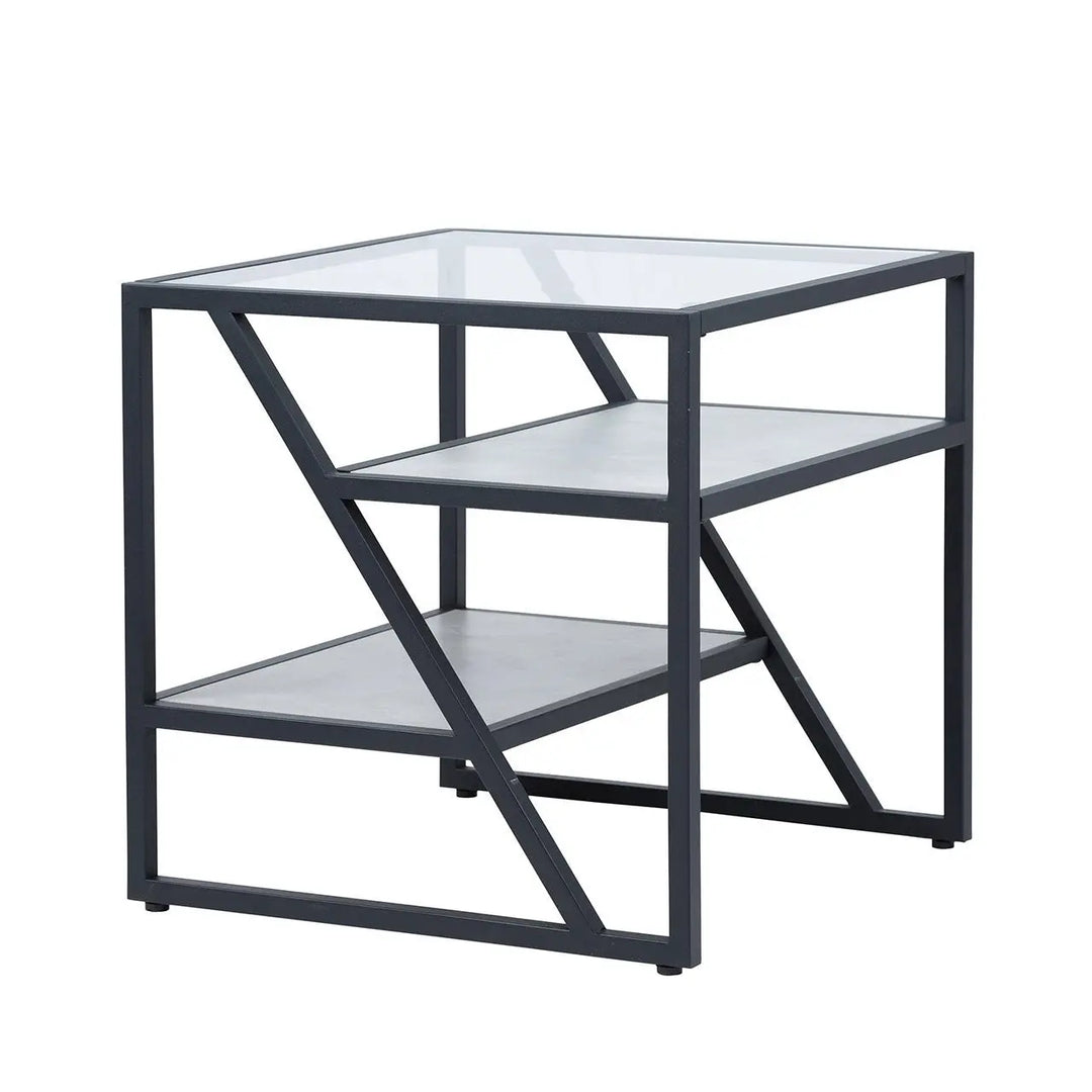 Ibarra Black and Grey End Table - LUX-HOM