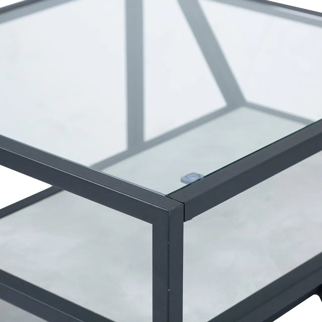 Ibarra Black and Grey End Table - LUX-HOM