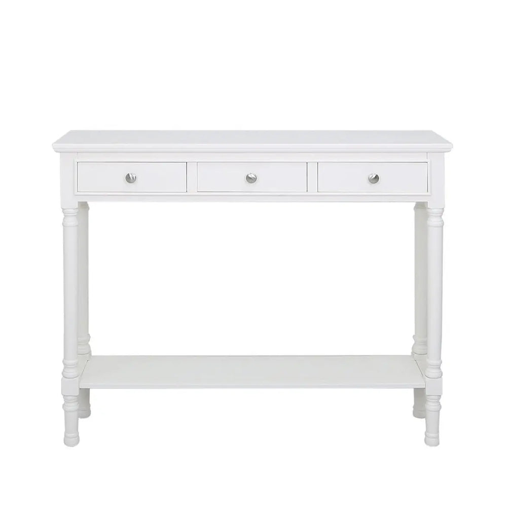 Lina Home Deltar White 3 Drawer Console Table Medium #NJ Home Interiors#
