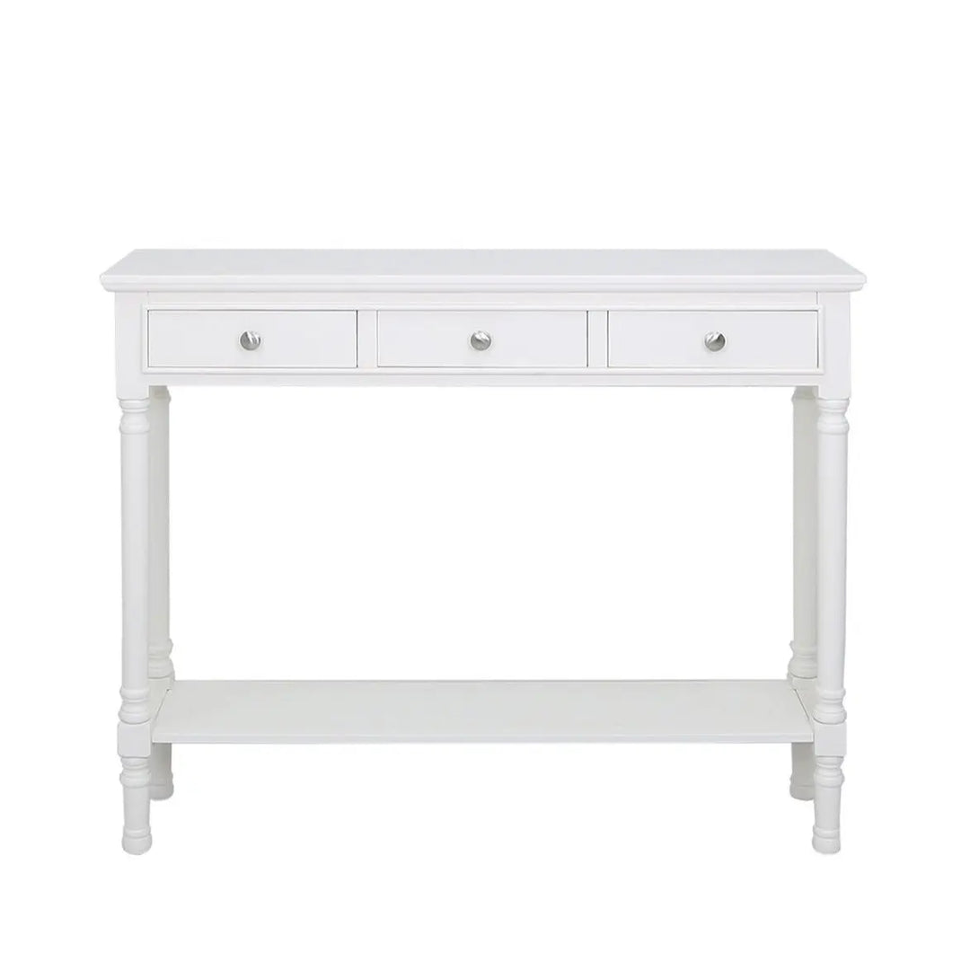 Lina Home Deltar White 3 Drawer Console Table Medium #NJ Home Interiors#