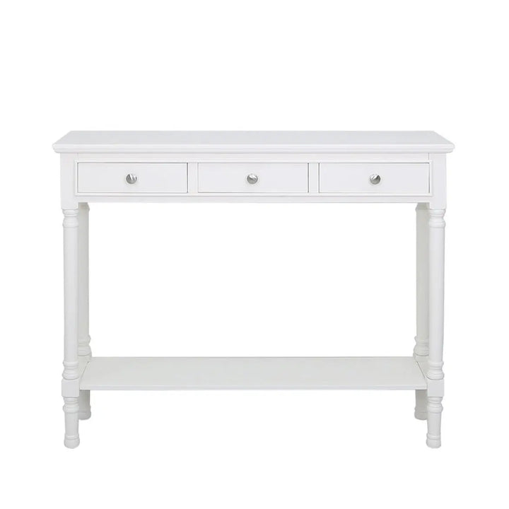 Lina Home Deltar White 3 Drawer Console Table Medium #NJ Home Interiors#