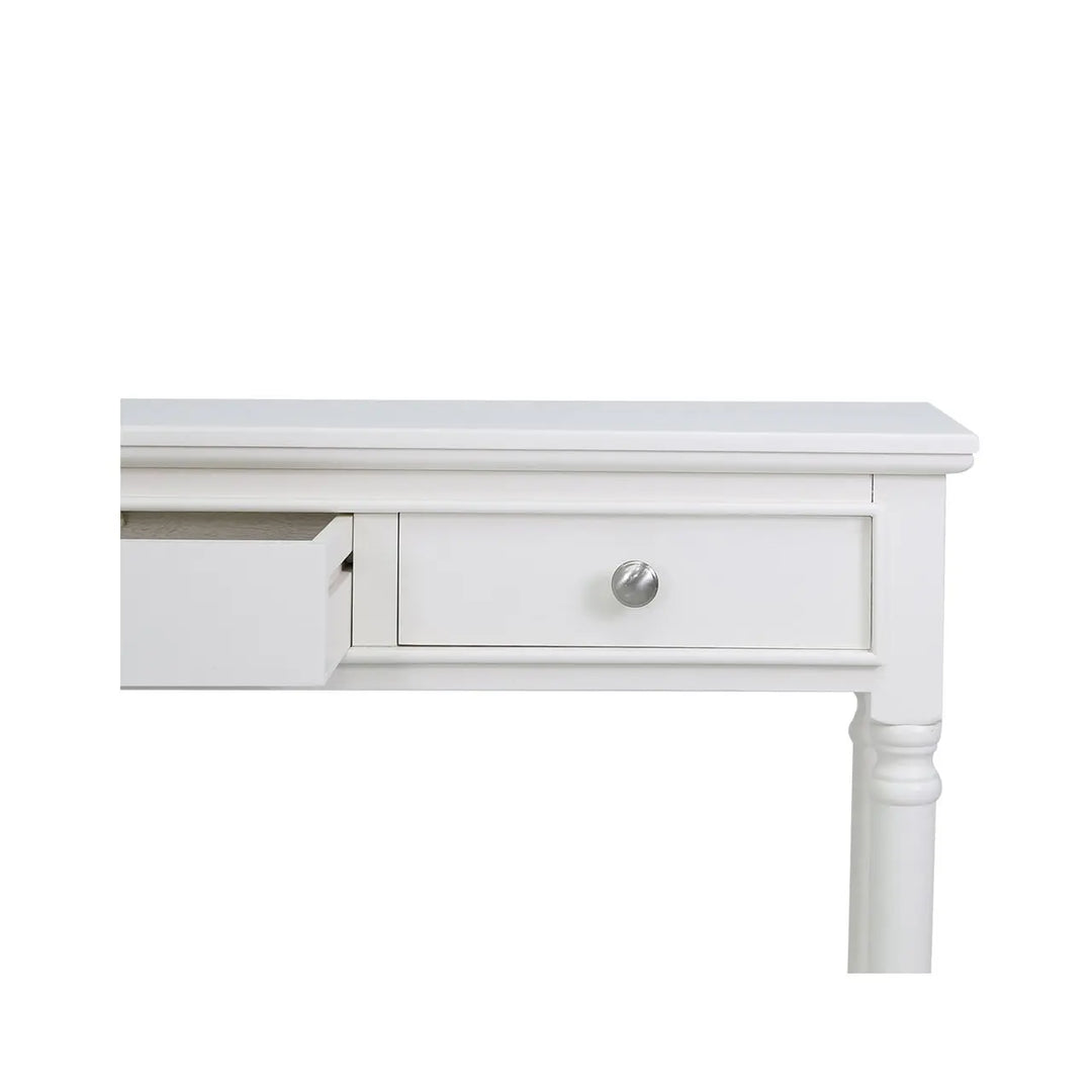 Lina Home Deltar White 3 Drawer Console Table Medium #NJ Home Interiors#