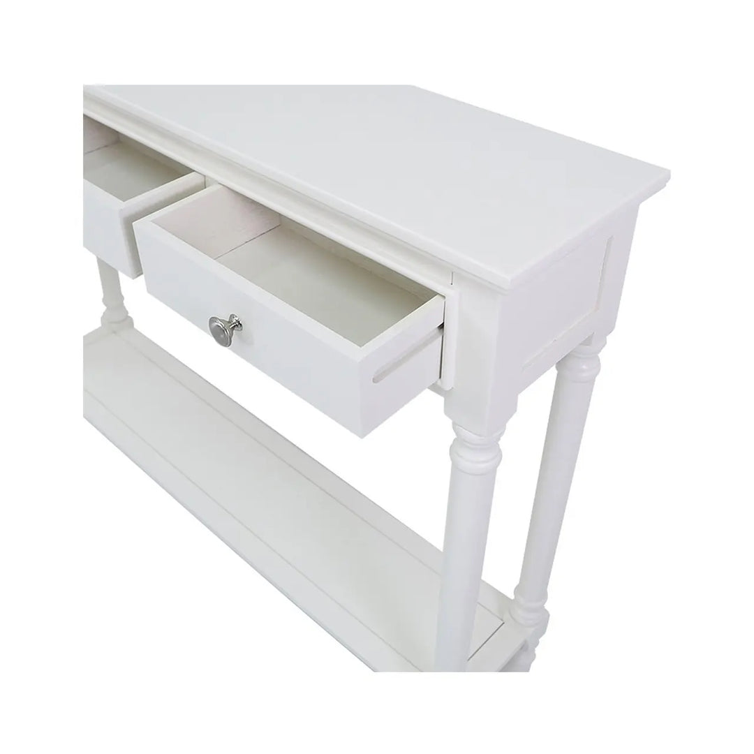 Lina Home Deltar White 3 Drawer Console Table Medium #NJ Home Interiors#