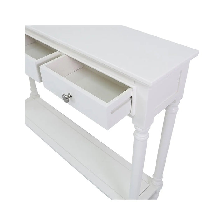 Lina Home Deltar White 3 Drawer Console Table Medium #NJ Home Interiors#
