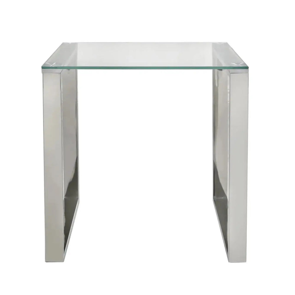 Linear End Table / Side Table - Chrome - LUX-HOM