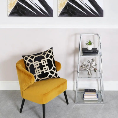 Logan Steel & Clear Glass 3 Tier Ladder Display Unit #NJ Home Interiors#