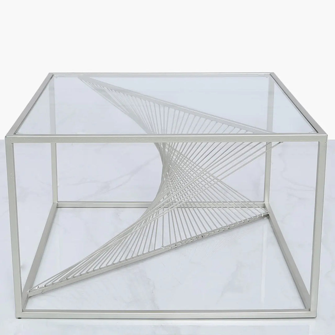 Lunar Wave Coffee Table - Silver - LUX-HOM