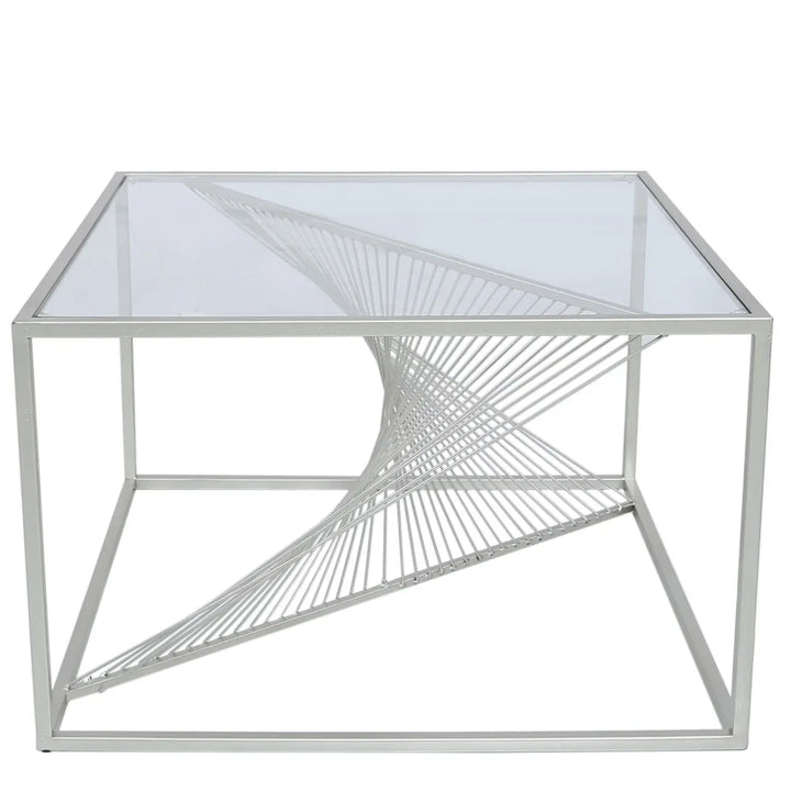 Lunar Wave Coffee Table - Silver - LUX-HOM