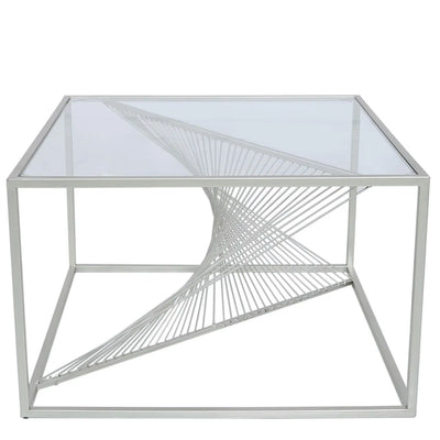Lunar Wave Coffee Table - Silver - LUX-HOM