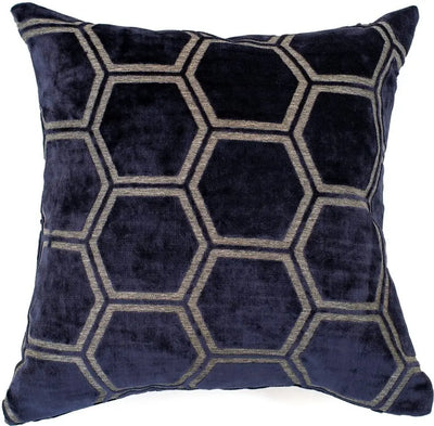 Malini Ivor Cushion Navy 43x43cm - LUX-HOM