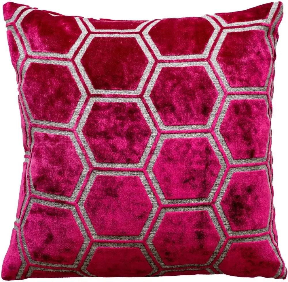 Malini Ivor Large Cushion Fuchsia 56 X 56 cm - LUX-HOM