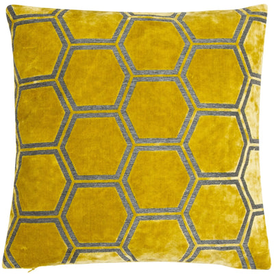 Malini Ivor Mustard Cushion - LUX-HOM