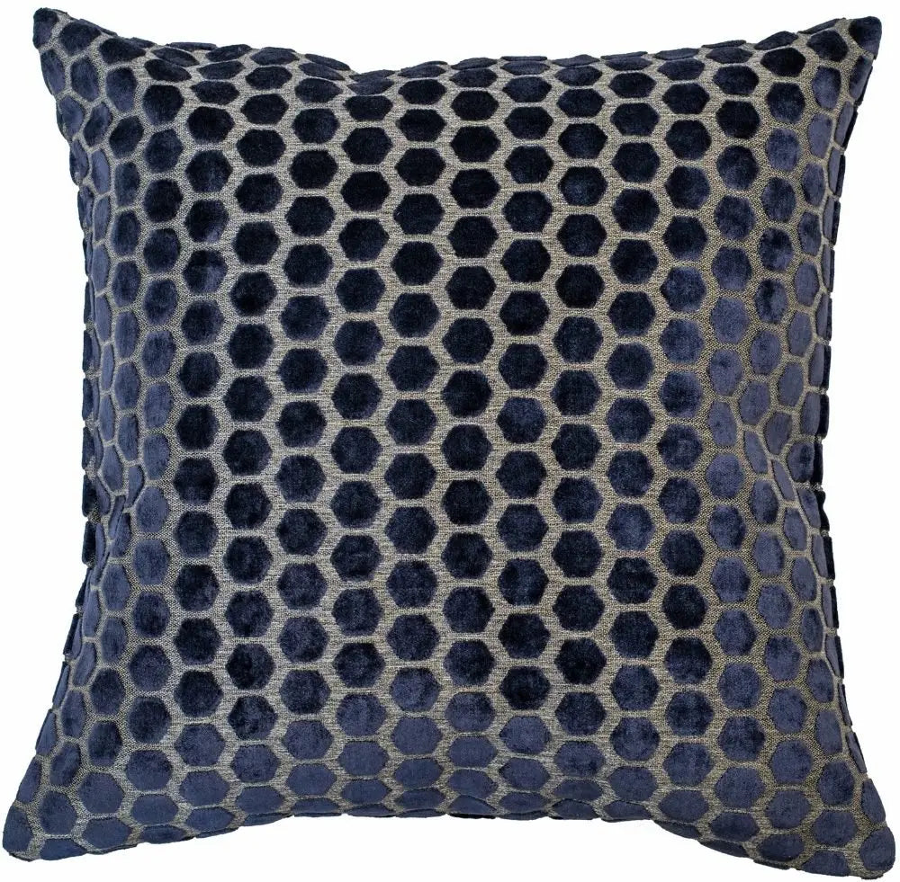 Malini Jorvik Large Cushion Navy 56x56 cm - LUX-HOM