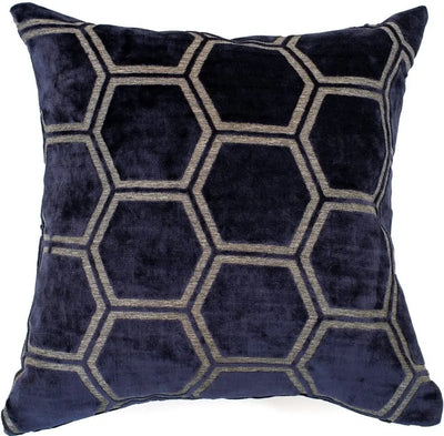 Malini Large Ivor Cushion Navy 56x56cm - LUX-HOM