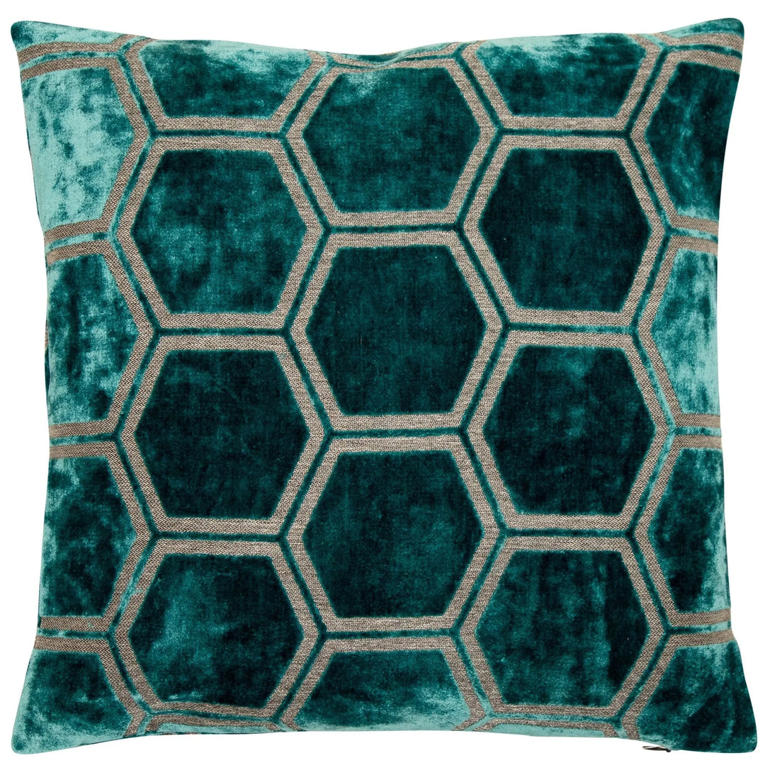 Malini Large Ivor Teal Cushion - LUX-HOM