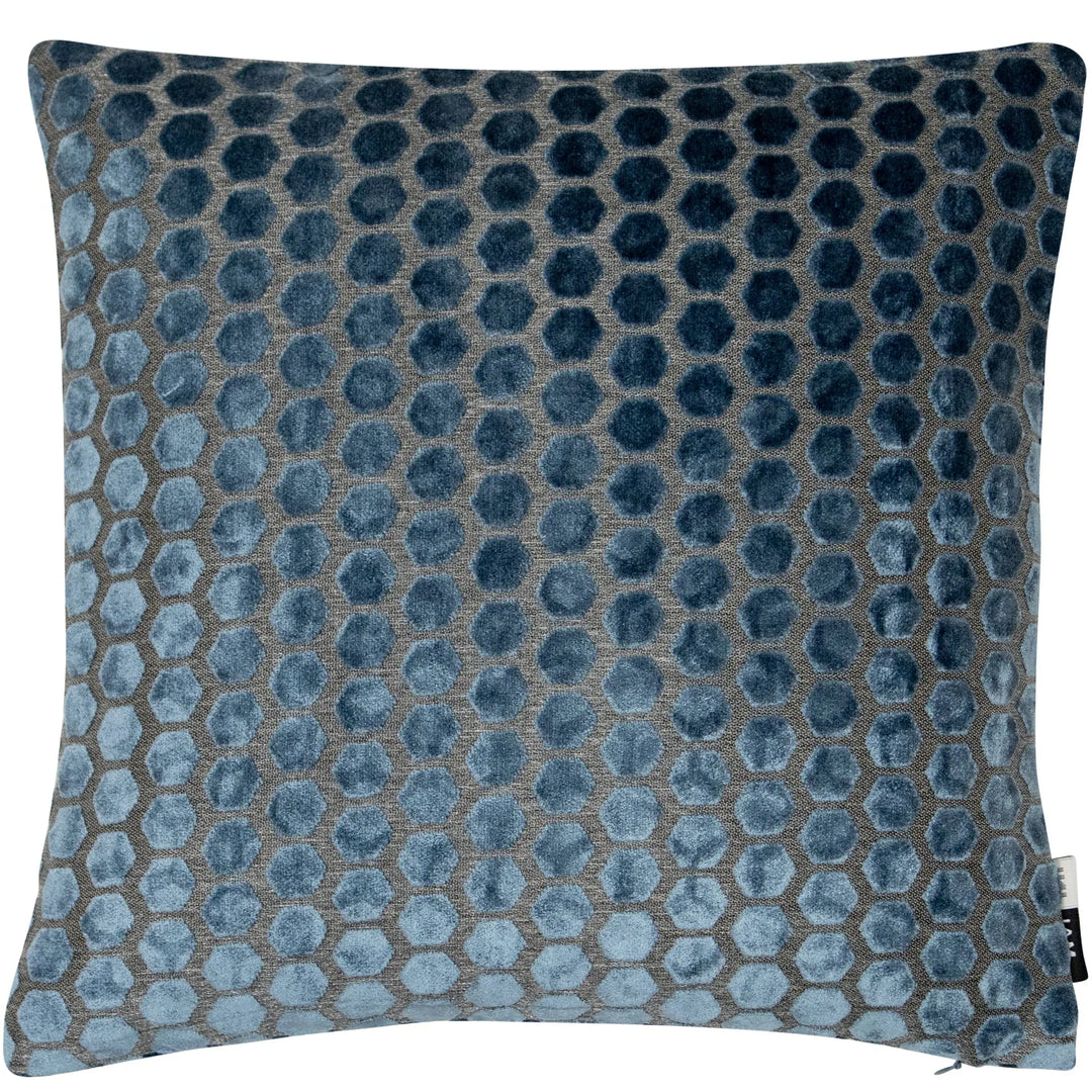 Malini Large Jorvik Blue Cushion 56x56cm - LUX-HOM