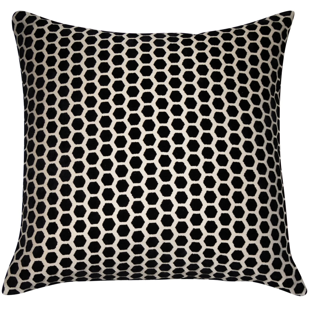 Malini Large Jorvik Cushion Black 56x56cm - LUX-HOM