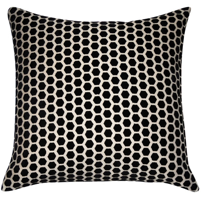 Malini Large Jorvik Cushion Black 56x56cm - LUX-HOM